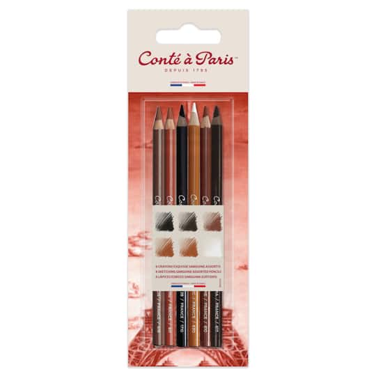 Conté à Paris ™ Sanguine Sketching & Drawing Pencils, 6ct.